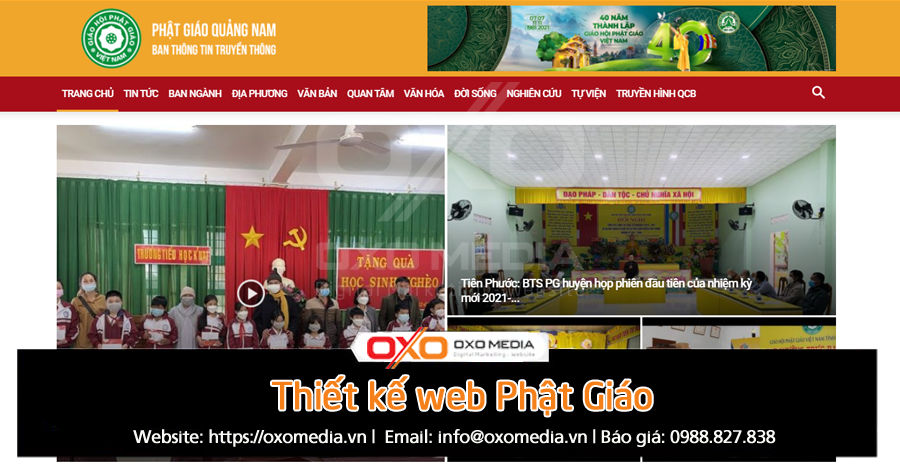 Oxo Media dày dặn kinh nghiệm thiết kế web Phật giáo